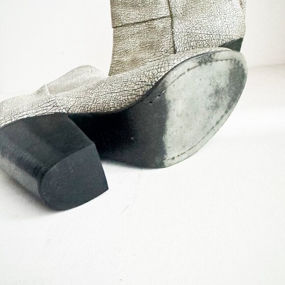 Rag & Bone Newbury Crackled Leather Classic Back Zip Booties 40 - Picture 8 of 10